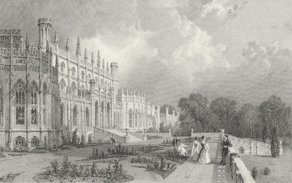 CHESHIRE. East Eaton Hall. Allom 1836 old antique vintage print picture